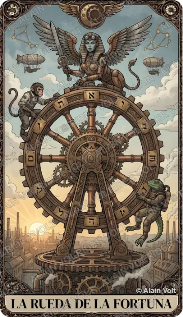 La Rueda de la Fortuna, carta del mazo Rider Volt