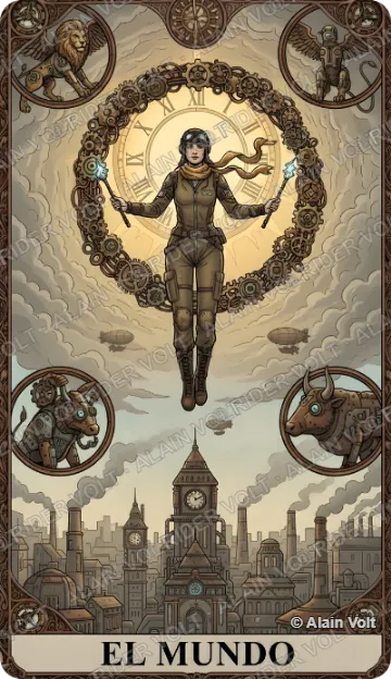 El Mundo, carta del mazo Rider Volt