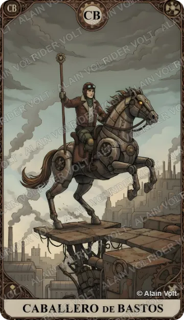 Caballo de Bastos, carta del mazo Rider Volt