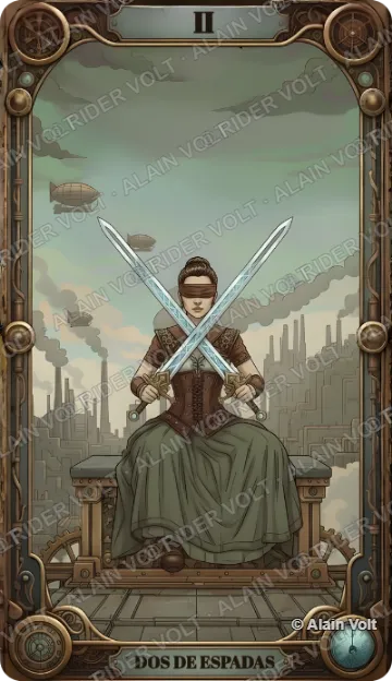 Dos de Espadas, carta del mazo Rider Volt