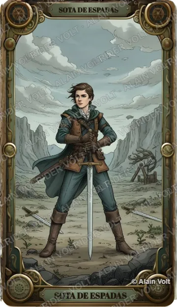 Sota de Espadas, carta del mazo Rider Volt