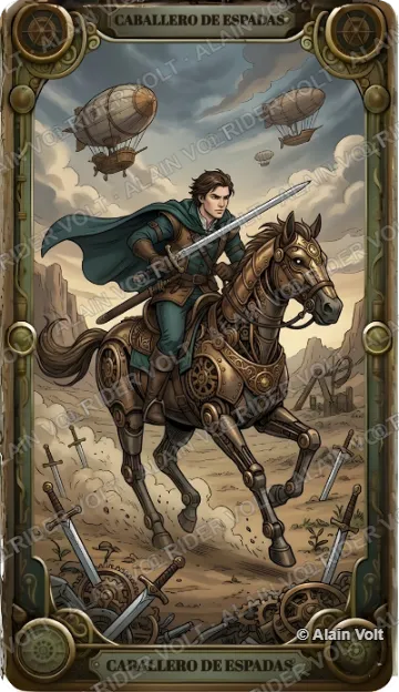Caballo de Espadas, carta del mazo Rider Volt