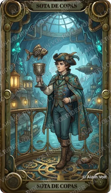 Sota de Copas, carta del mazo Rider Volt