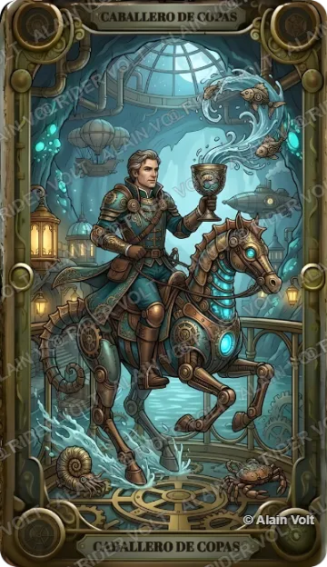 Caballo de Copas, carta del mazo Rider Volt