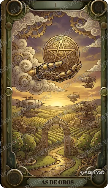 As de Oros, carta del mazo Rider Volt