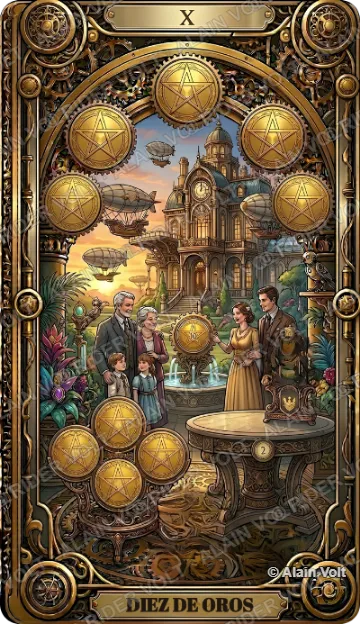 Diez de Oros, carta del mazo Rider Volt