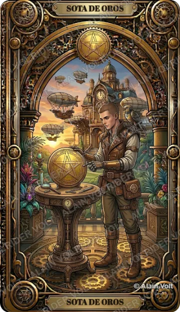 Sota de Oros, carta del mazo Rider Volt
