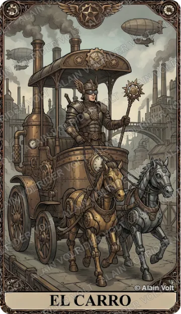El Carro, carta del mazo Rider Volt